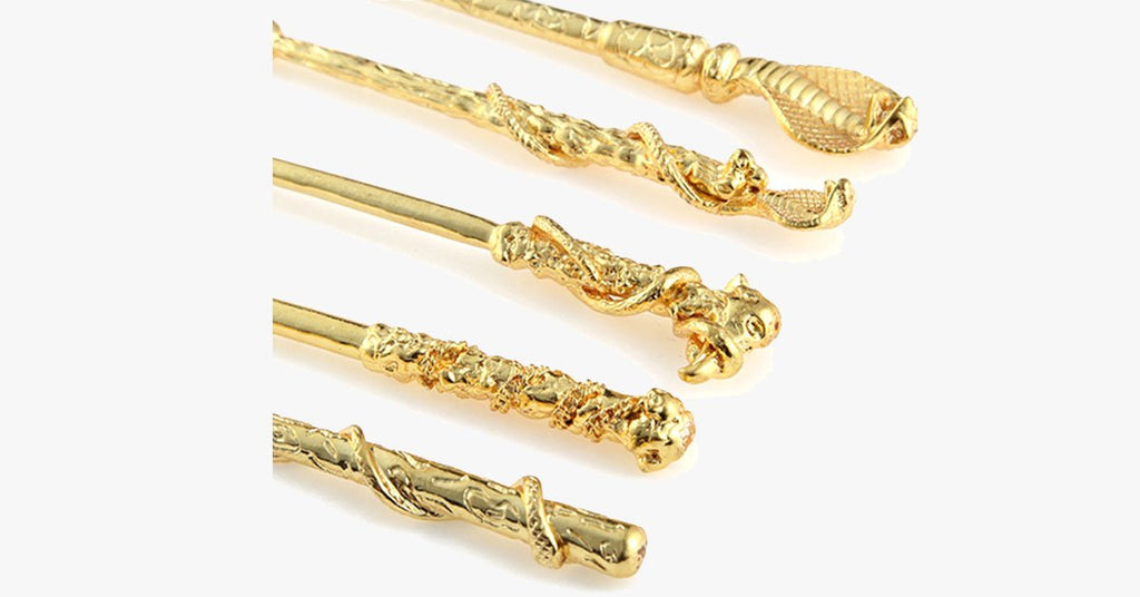 Gold-coated Magic Brush Set with 5 gold-coated eyeshadow brushes - Works wonders on your eyes!