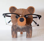 Wooden glasses stand with animals