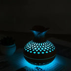 Aromatherapy air humidifier with LED – Diffuser in wood look & night light