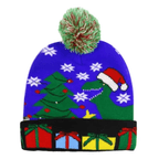 🎅LED Christmas Knitted Hats Light up Xmas Beanie