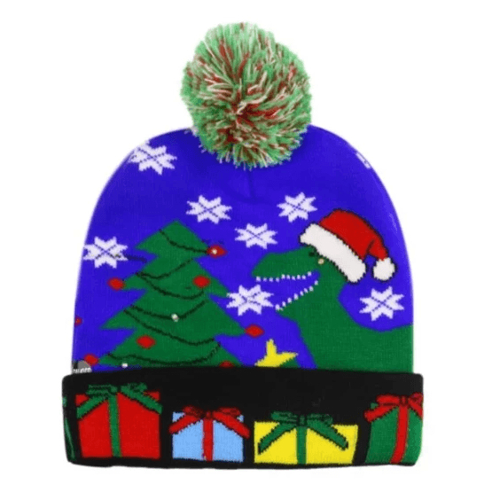 🎅LED Christmas Knitted Hats Light up Xmas Beanie