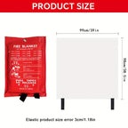Fireproof fiberglass fire blanket – Compact safety blanket for home, kitchen, and car