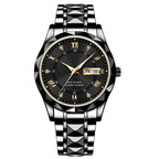 Waterproof Luminous Stainless Steel Two-tone Quartz Men's Watch