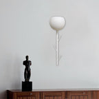 Modern Arched Surface Wall Light Iron LED Nightstand Wall Mount Light in White with Branch Design