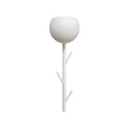 Modern Arched Surface Wall Light Iron LED Nightstand Wall Mount Light in White with Branch Design
