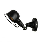 Rust/White Dome Wall Lamp Sconces Retro Style 1 Light Dining Room Adjustable Wall Lighting with Ring