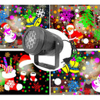 LED Christmas Projector Snowflake Light Show – Waterproof Outdoor Lamp with 16 Patterns