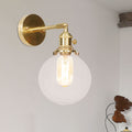 Spherical Wall Lamp 1 Light Clear Glass Shade Industrial Wall Lamp Light for Porch