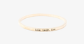 Love Laugh Live Engraved Cuff Bracelet