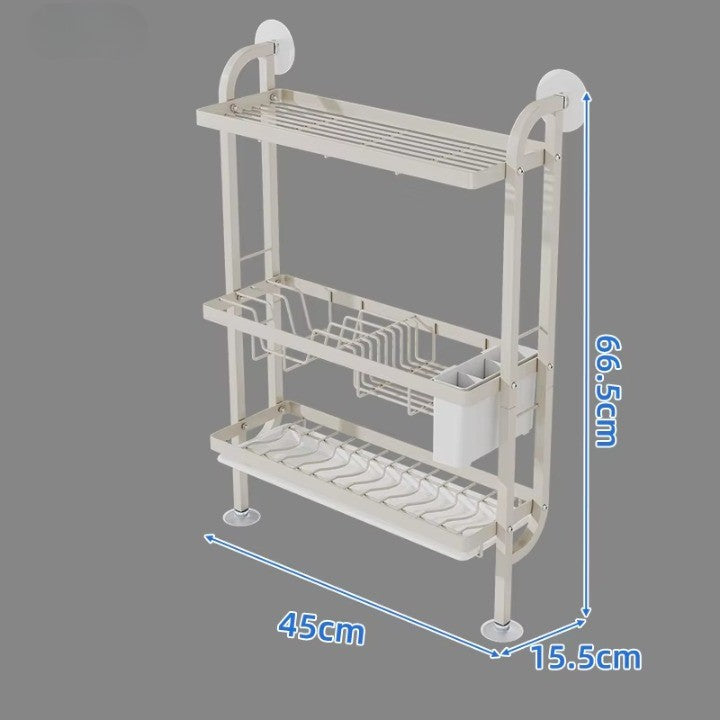 Shelf Sleek Space-Saving Multi-Tier Kitchen Storage Rack