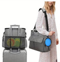 Backpack for dog owners with compartments & collapsible bowls