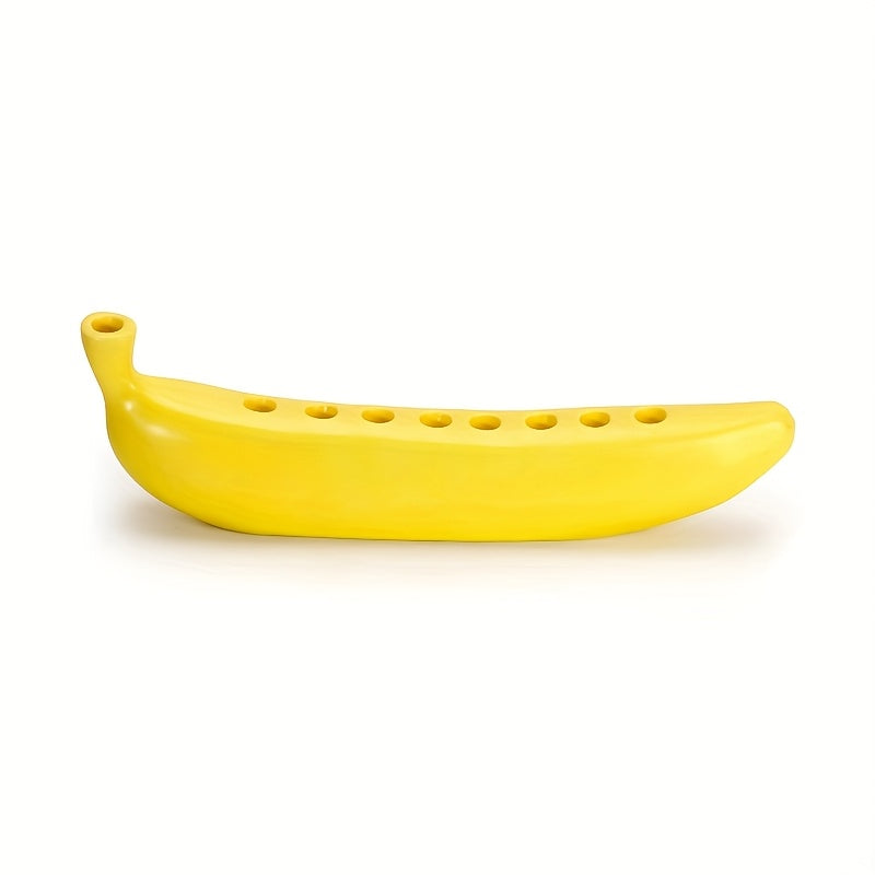 Innovative Ceramic Banana Decorative Candlestick - Fun Candlestick for Hanukkah, Unique Banana Theme Candlestick for Enthusiasts, Parties, Home Lighting, Also Suitable for Christmas, Valentine's Day, Easter, Thanksgiving, Hanukkah Festival Gifts