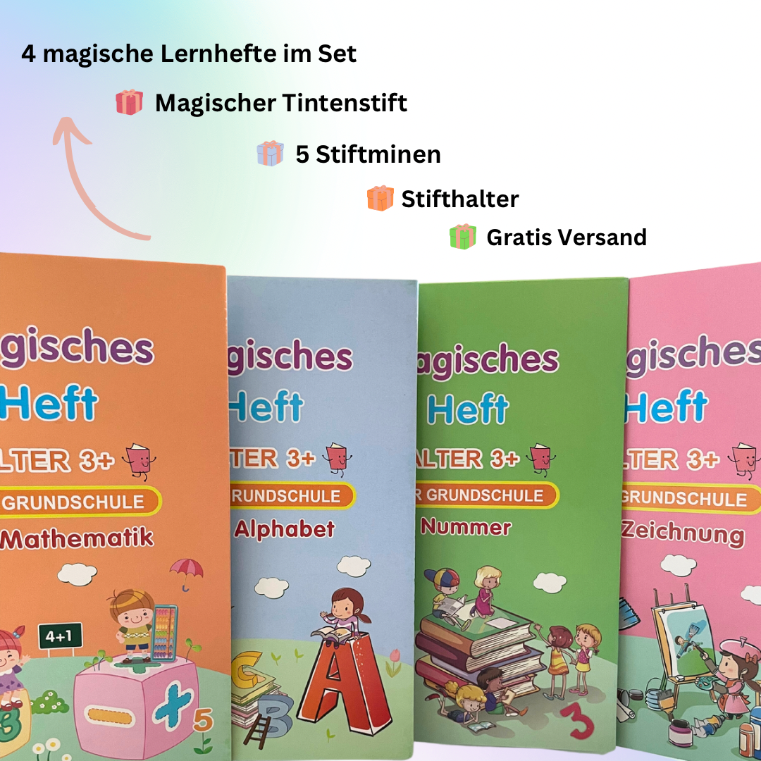 Learning books for children | 4-piece set