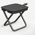 Portable Folding Camping Stool with Adjustable Zippers and Metal Frame