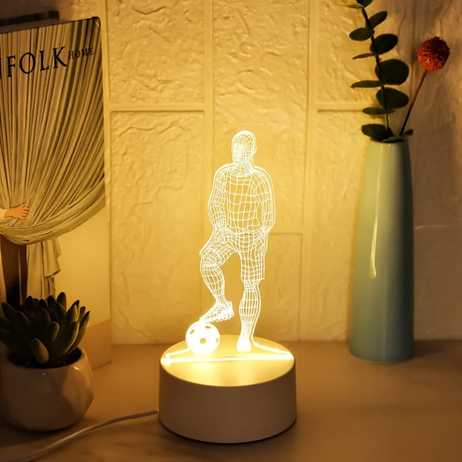 SportGlow - LED Table Lamp with 3D Football Design