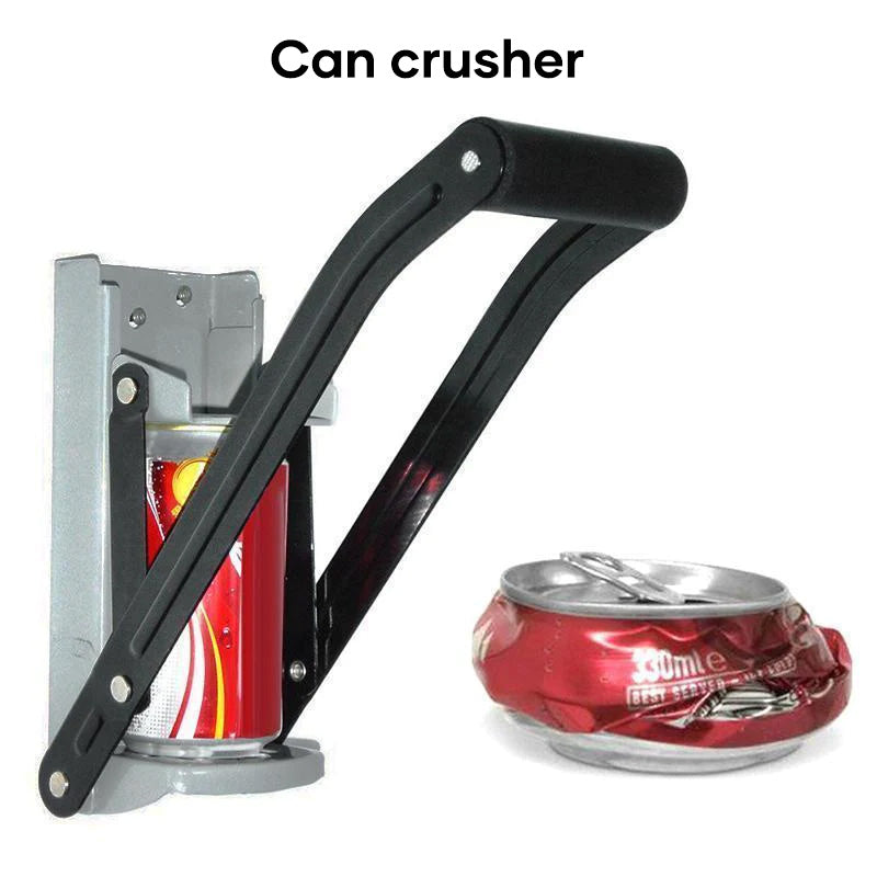 Space-saving can opener for kitchens