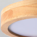 Modern Wood LED Ceiling Light with Dimmable Function