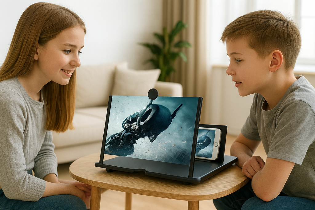 Foldable HD screen magnifier for smartphones