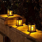 Solar LED Lantern with Light Wire and Hanging Clip – Waterproof Garden Lighting for Terrace and Balcony