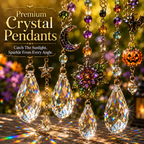 Halloween Crystal Wind Chime – Colorful Acrylic Hanging Garden Decoration