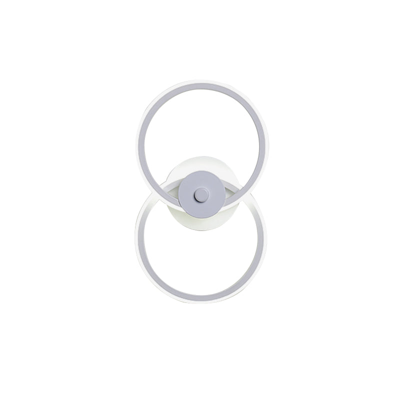 Ring Flush Mount Wall Lamp Minimalistic Acrylic Black/White LED Wall Lighting Ideas in Warm/White Light