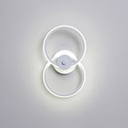 Ring Flush Mount Wall Lamp Minimalistic Acrylic Black/White LED Wall Lighting Ideas in Warm/White Light