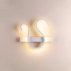 Swirl Wall Light Minimalism Acrylic Living Room LED Wall Lamp in Warm/White Light