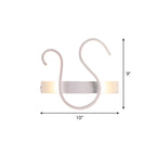 Swirl Wall Light Minimalism Acrylic Living Room LED Wall Lamp in Warm/White Light