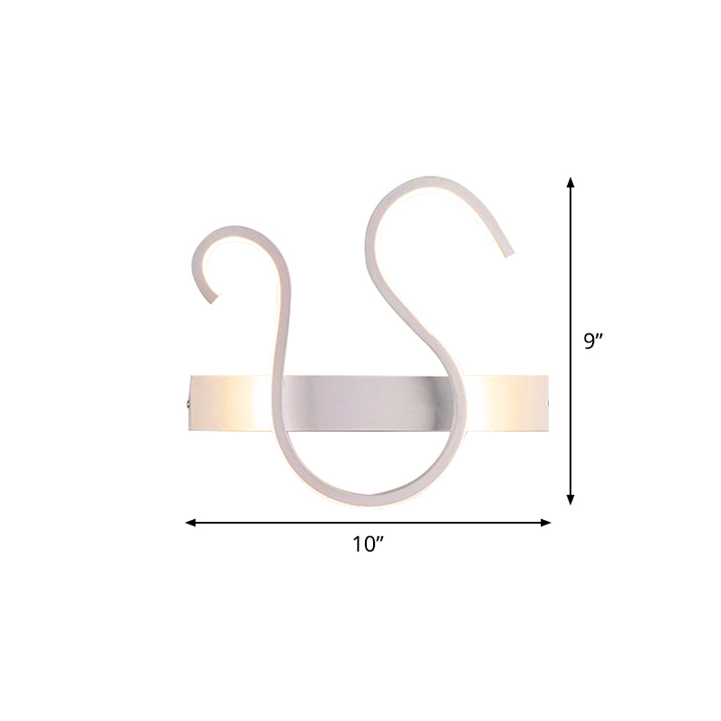 Swirl Wall Light Minimalism Acrylic Living Room LED Wall Lamp in Warm/White Light