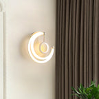 Nordic Style Half Moon Wall Lamp Acrylic Living Room LED Wall Light in Warm/White Light