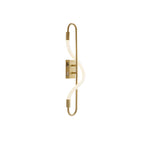 Simple LED wall lighting ideas Gold finish rectangular wall light with tube acrylic diffuser