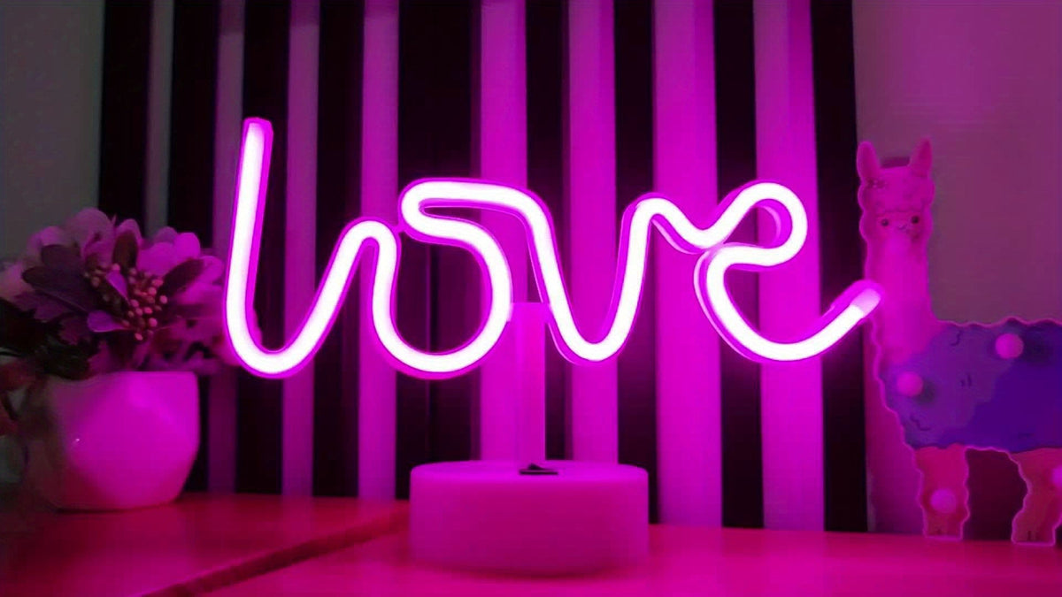 NeonLove Lamp – Illuminated Neon Table Lamp for Parties