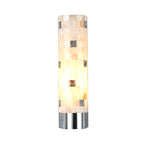 Puzzled Work Column Wall Lamp Modern Shell 1 Head Bathroom Spotlight Lighting in Chrome