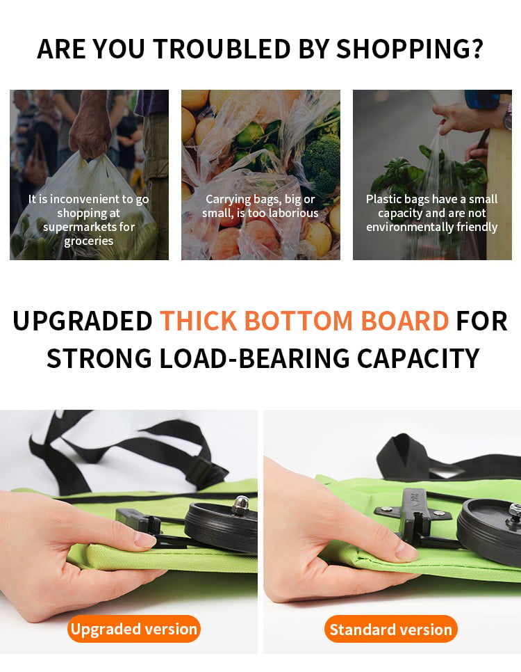 Foldable green shopping bag