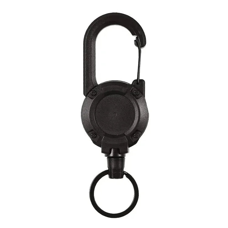 Heavy-Duty Tactical Retractable Keychain – Multi-Use Outdoor Carabiner Tool
