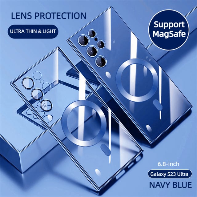 Transparent Luxury Coating Magnetic Cover for Samsung