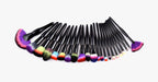 Midnight Rainbow Makeup Brush Set of 22 - Add a splash of color to your vanity