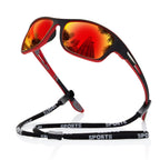 Mens Polarised Sports Sunglasses UK – UV400 Wrap Around Sunglasses for Cycling, Running & Outdoor Activities | Lightweight & Glare Protection