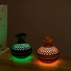 Aromatherapy air humidifier with LED – Diffuser in wood look & night light