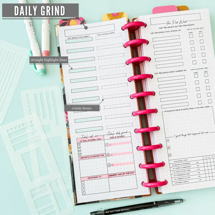 Journal Stencil Set | Reusable Mylar Templates | Bullet Planner & Scrapbook Accessories