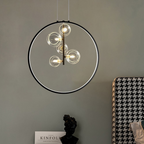 Minimalist Glass Ball Pendant Light Black