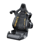 Racing seat with seatbelt