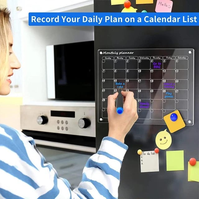 Magnetic Schedule Planner For Fridge[Permanently reusable]