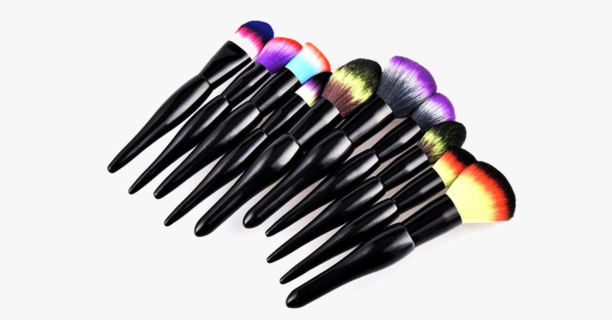Midnight Rainbow Makeup Brush Set of 22 - Add a splash of color to your vanity