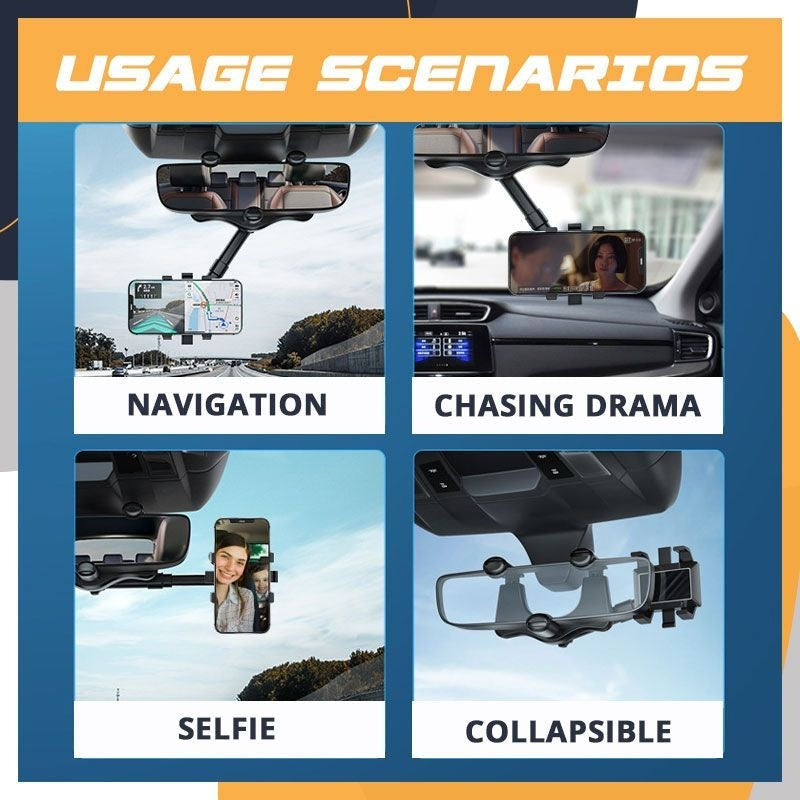 Rotatable and extendable car phone holder
