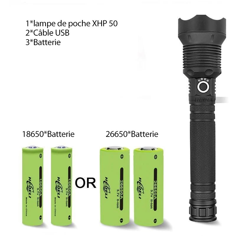 2023 New Year's Sale for a limited time LED flashlight Laser Tactical Rechargeable 90000 Lumens Improved - Buy 2 Get VIP Free Shipping