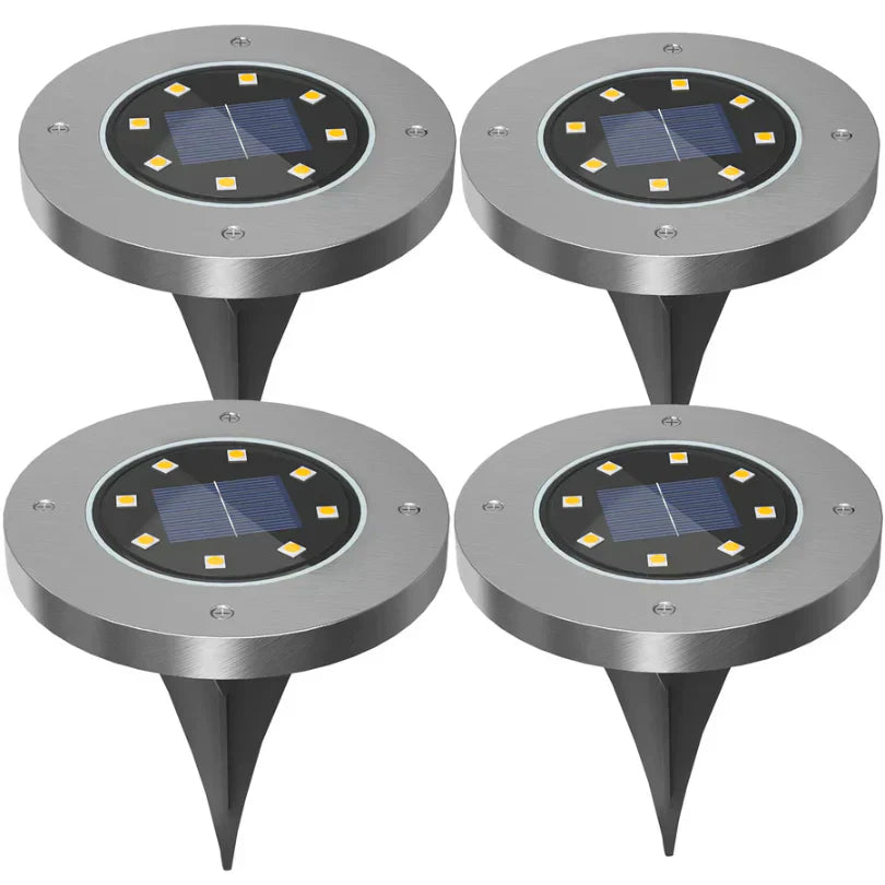 Solar Ground Lights – Weatherproof Outdoor LED Pathway Lighting Powered