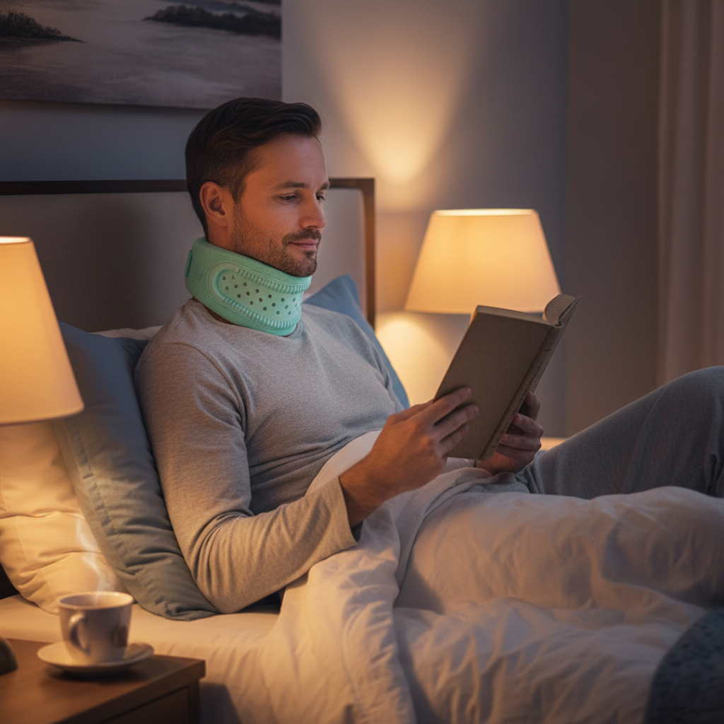 Lightweight Neck Support Brace – Foam Cushioning Breathable Design – Pain Relief for Office & Sleep