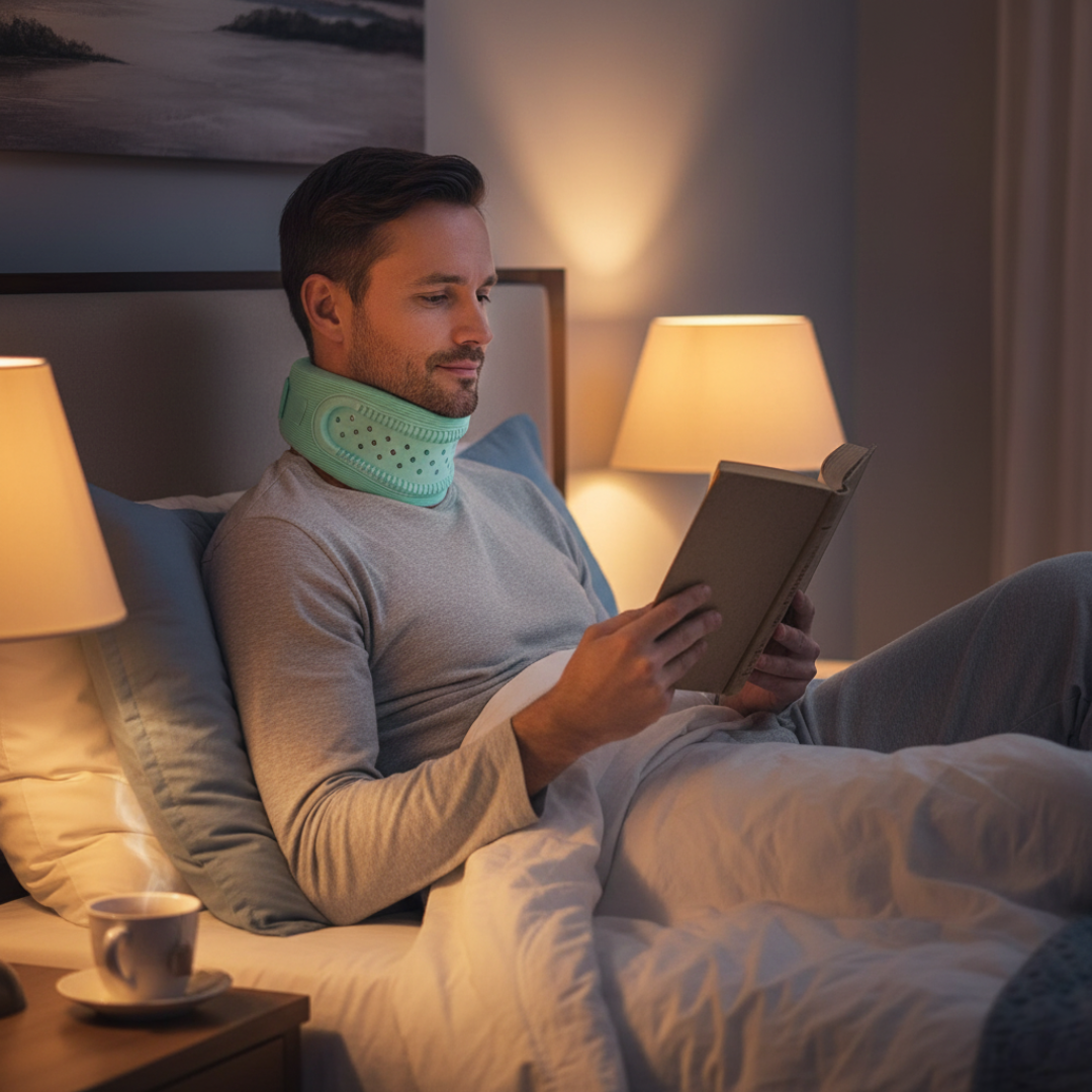 Lightweight Neck Support Brace – Foam Cushioning Breathable Design – Pain Relief for Office & Sleep