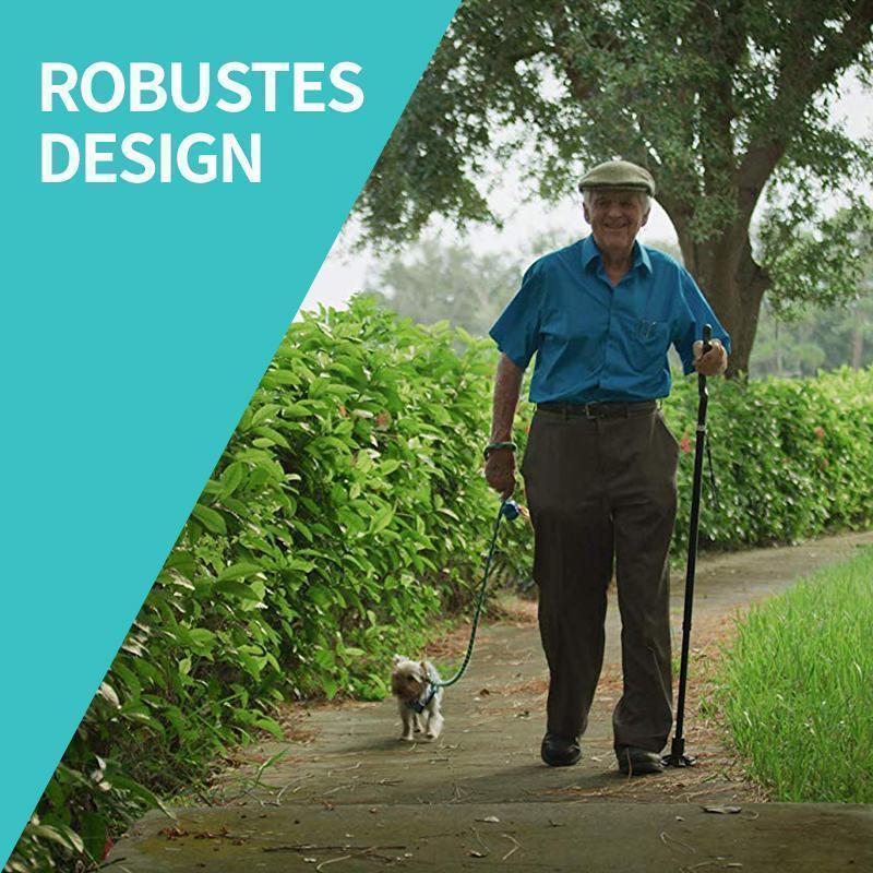 Foldable and extendable walking stick